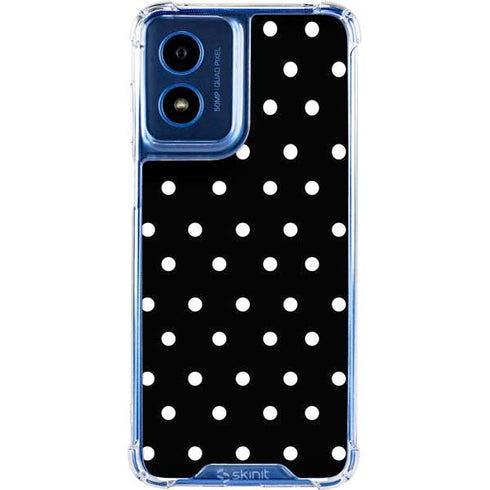 Black and White Polka Dots Moto G 5G (2024) Clear Case